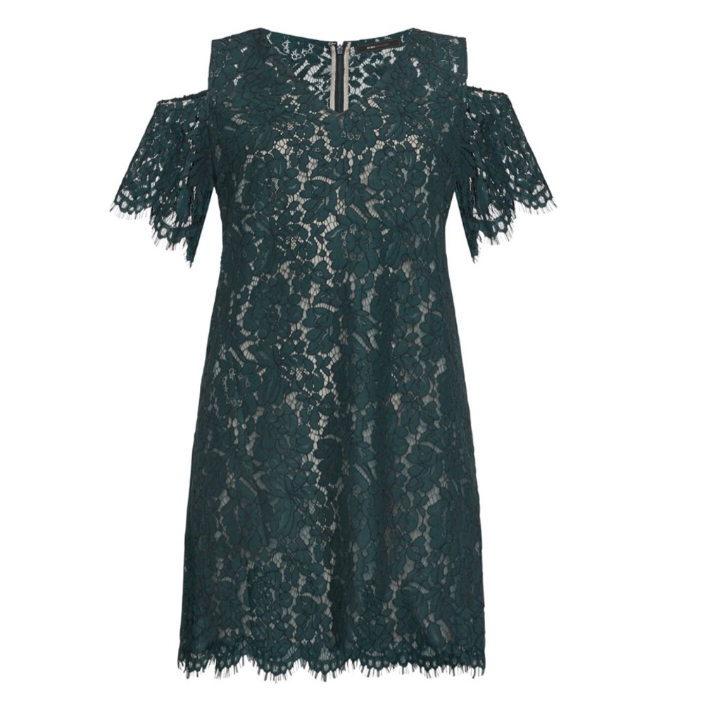 💞3 for $50💞BCBGMaxAzria Celestia Cold-Shoulder Lace Dress